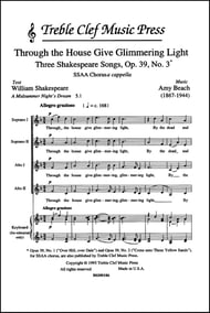 Through the House Give Glimmering L SSAA choral sheet music cover